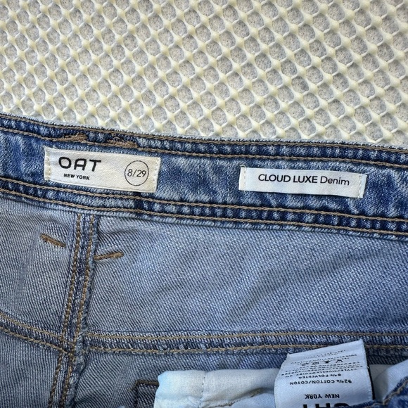 Oat New York Wide Leg Cloud Luxe Denim Jeans Size 8/29 - Picture 7 of 8